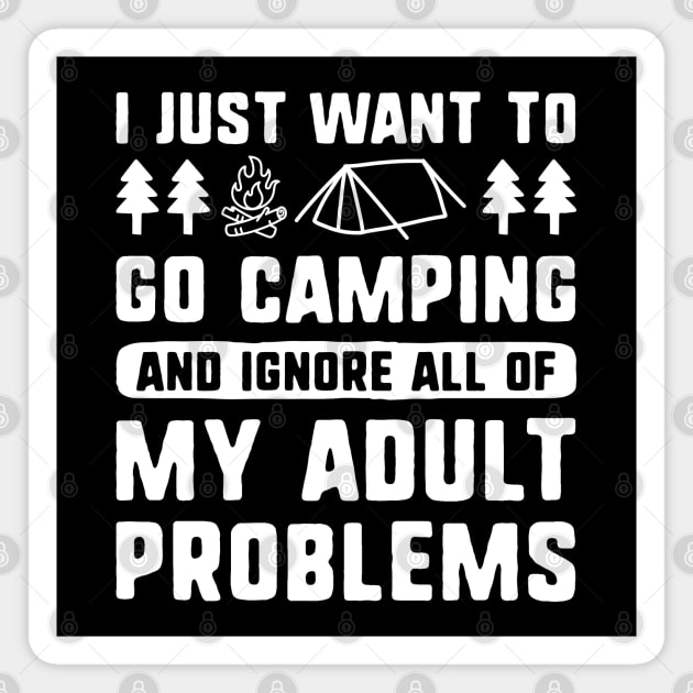 I Just Want To Go Camping Magnet by LuckyFoxDesigns